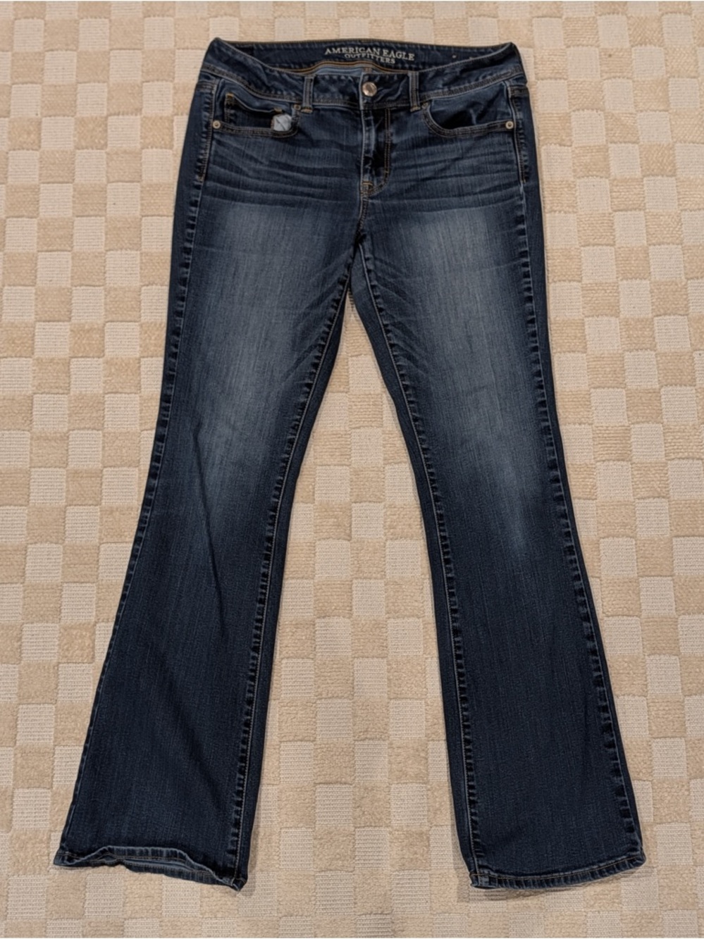 American Eagle Outfitters Women’s Y2K Kick Boot Dark Blue Bootcut Jeans Size 10L